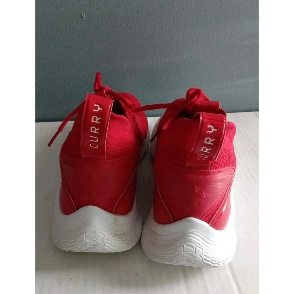 Under Armour Curry Flow 8 Red Basketball‎ Shoes Cushioned Sneakers